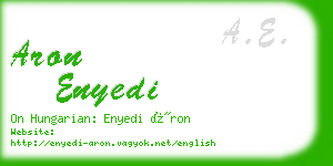 aron enyedi business card